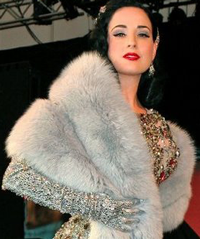 dita von teese fur