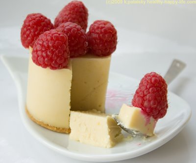 pure food raspberry lemon cheesecake