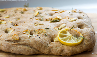 summertime whole wheat focaccia