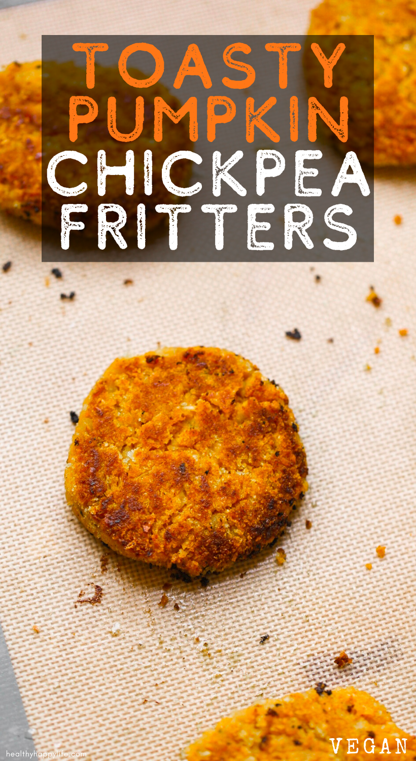 toasty pumpkin chickpea fritters