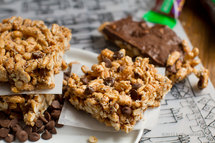 Kamut Coconut Almond Butter Chip Bars. (Chocolate .. or Carob ...