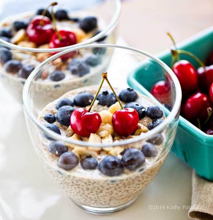 cherry berry chia seed pudding