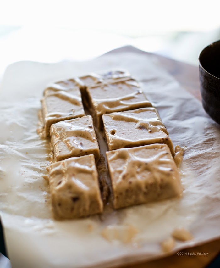 blender ice cream sliced into squares