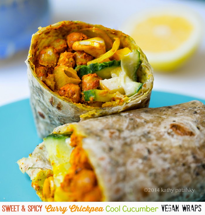 vegan curry chickpea wraps recipe