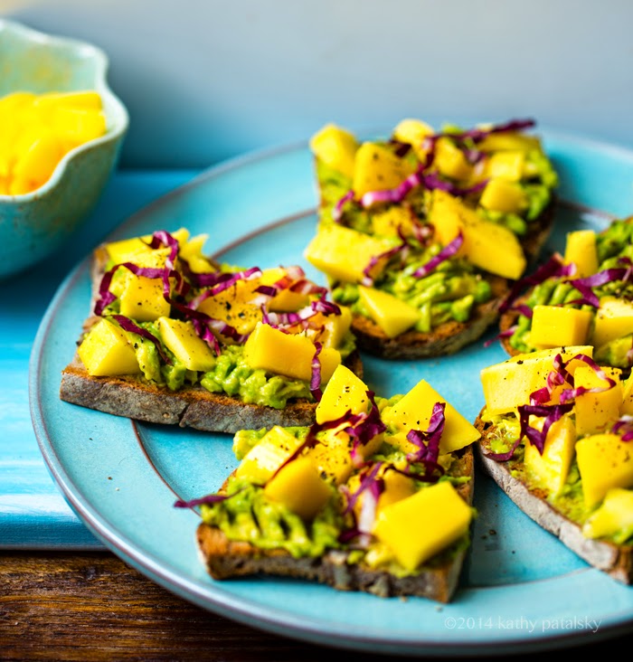 Delicious vegan Mango Avocado Toast