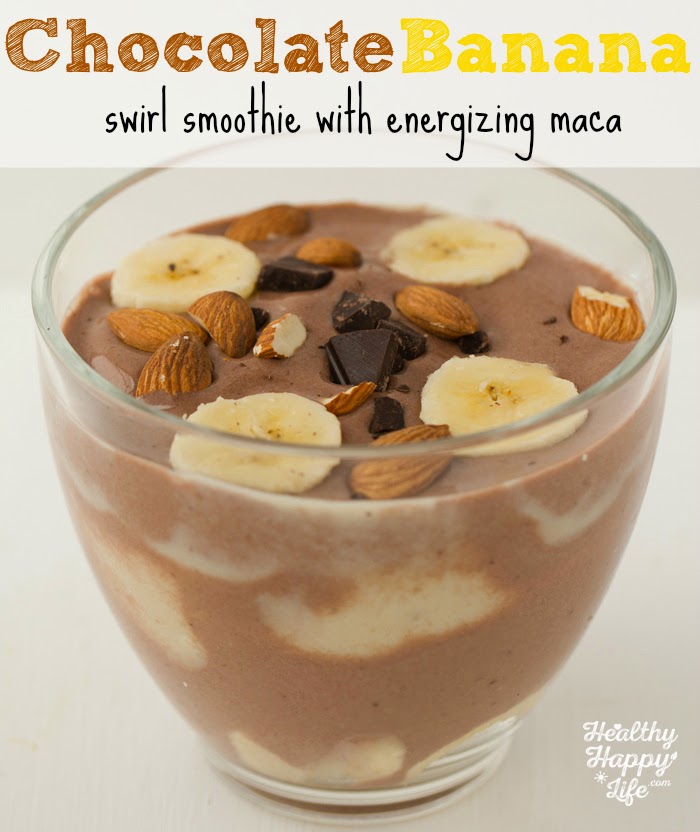 Chocolate-Banana Swirl Smoothie with Energizing Maca