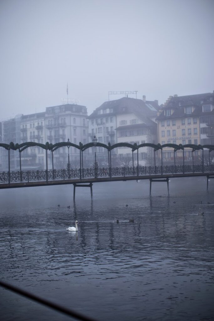 bridge over lake lucerne