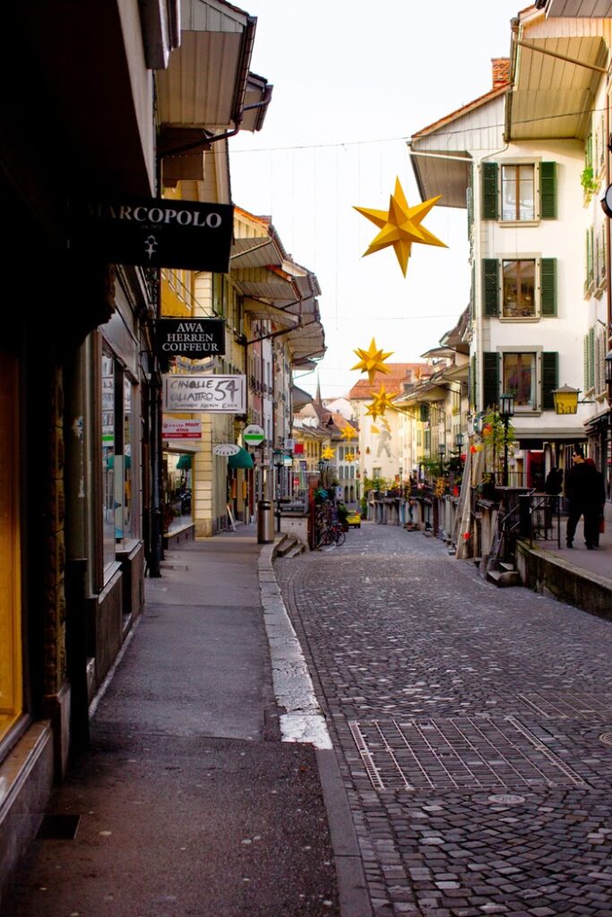 Shops in Thun on a Sunday