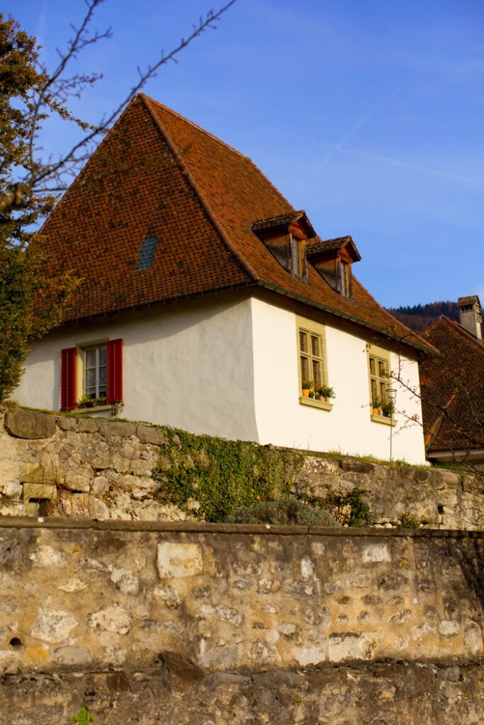 Cottage on a hill in Switzerland