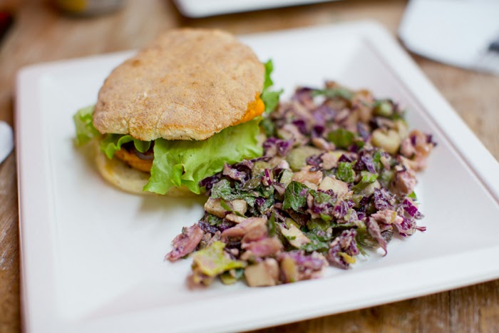 Panino Vegano salad and sandwich