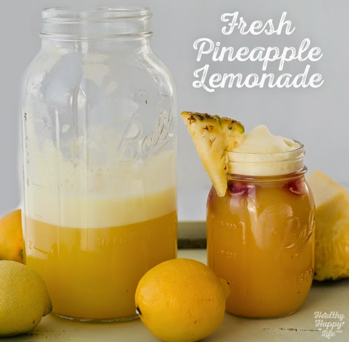 Fresh Frothy Pineapple Lemonade