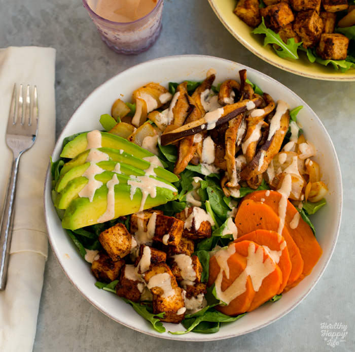 Chipotle Tofu Sweet Potato Bowls