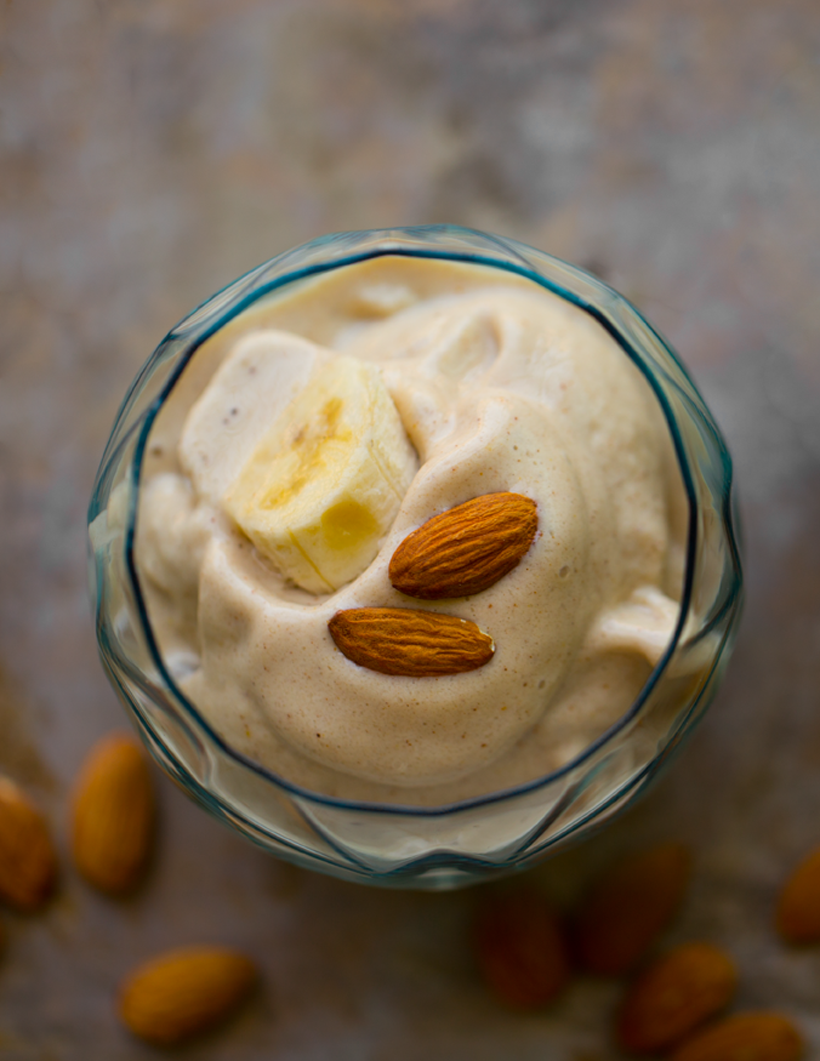 Easy Energy Shake! Almond Butter, Banana. 