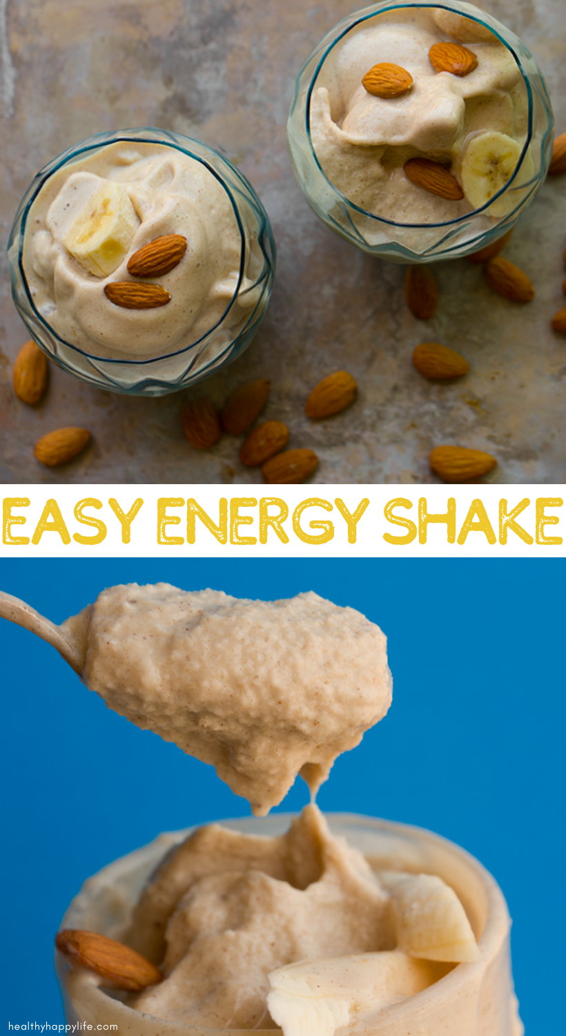 Easy Energy Shake! Almond Butter, Banana.