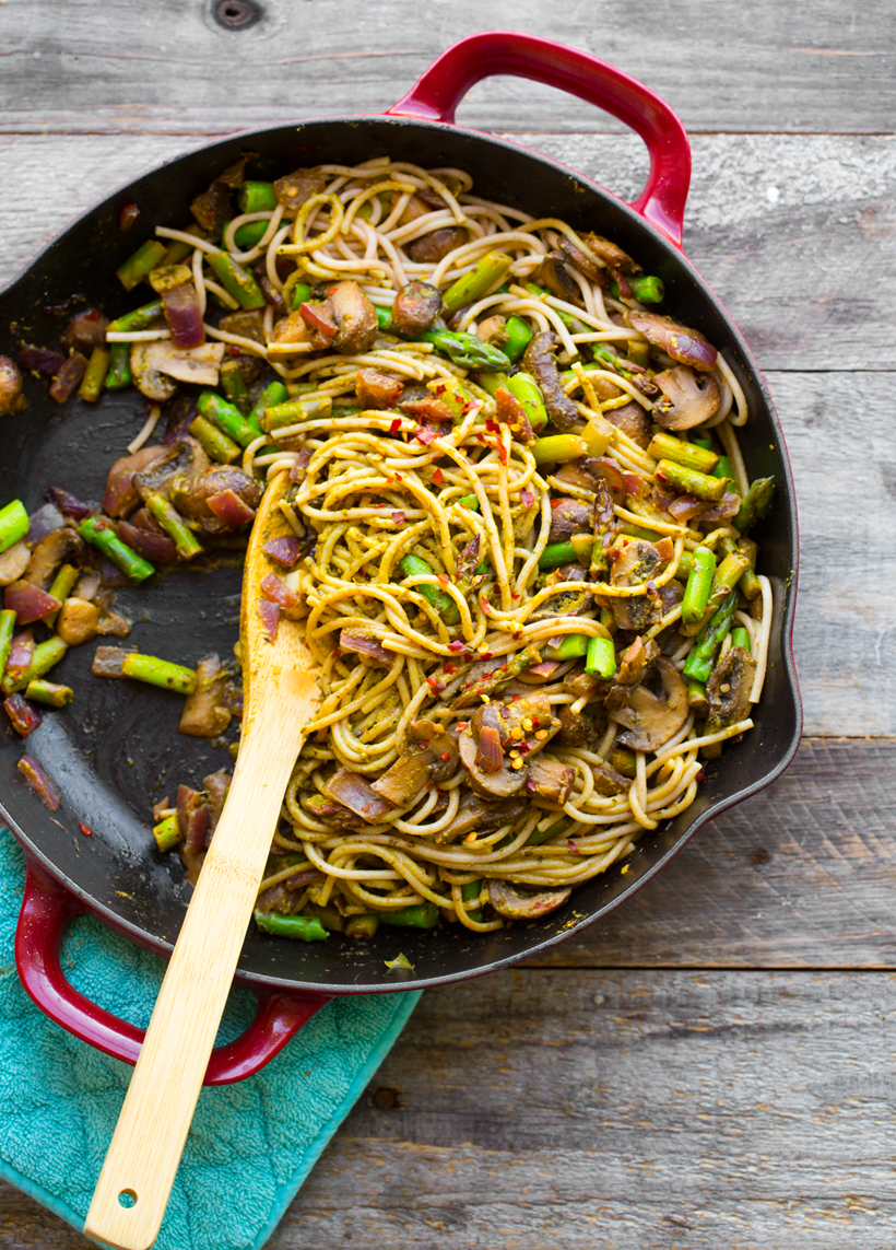 Spring Pasta - Mushroom Asparagus 