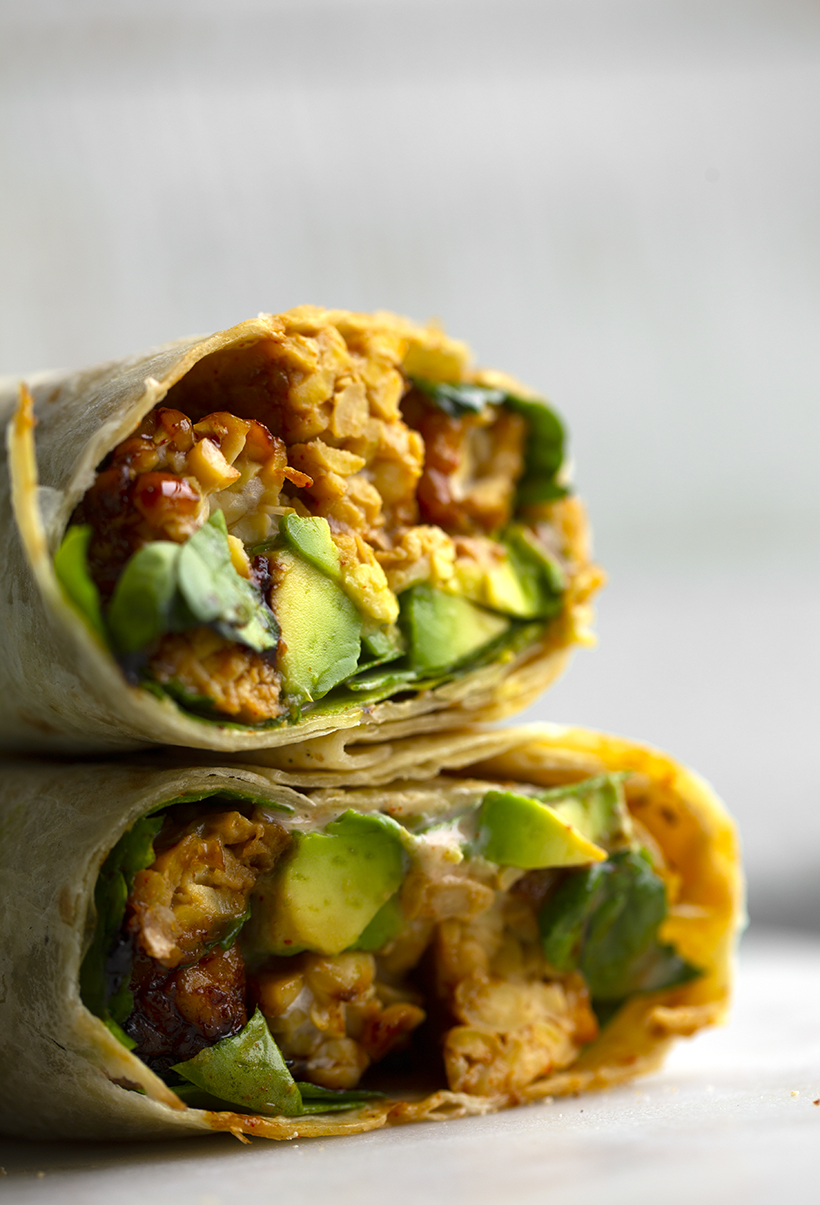 smoky tempeh wrap