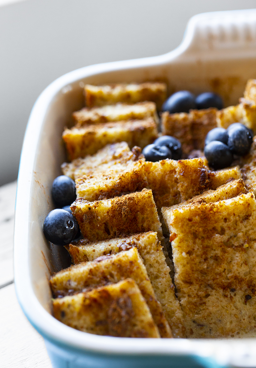 Holiday Nog French Toast Casserole Healthyhappylife Com