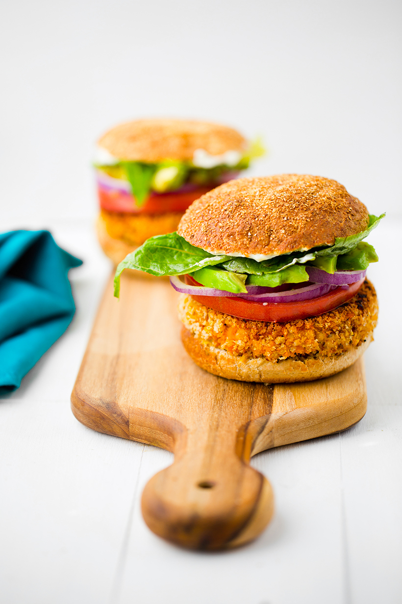 Easy Sweet Potato Veggie Burgers With Avocado HealthyHappyLife