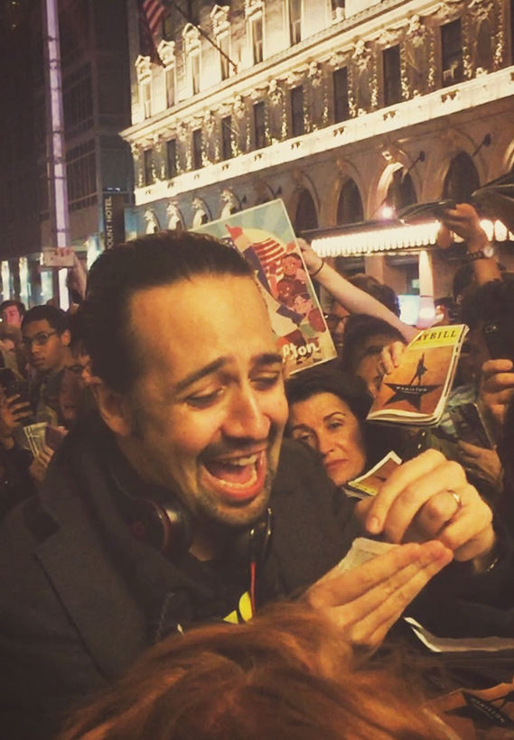 Lin Manuel Miranda Stage Door Hamilton