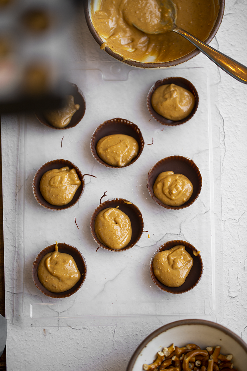 Pretzel-Stuffed Peanut Butter Cups