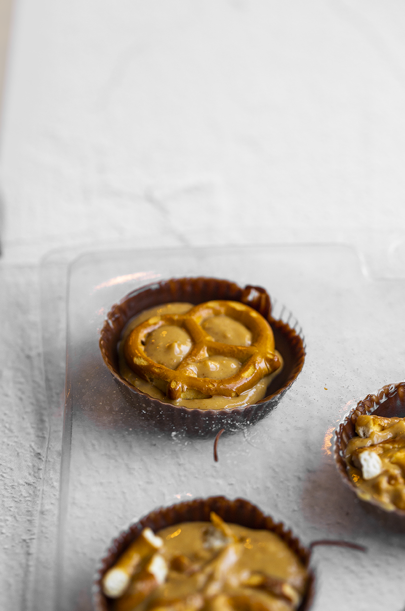 pretzel-stuffed peanut butter cups