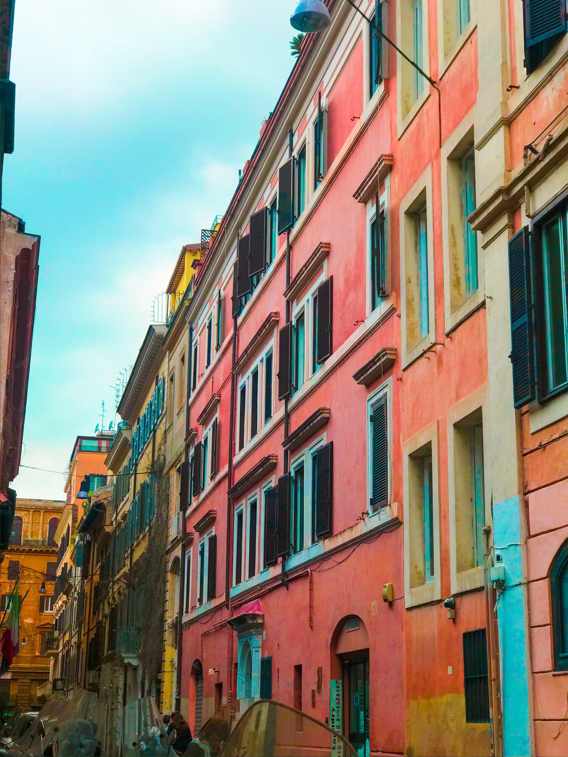 pink building rome italy