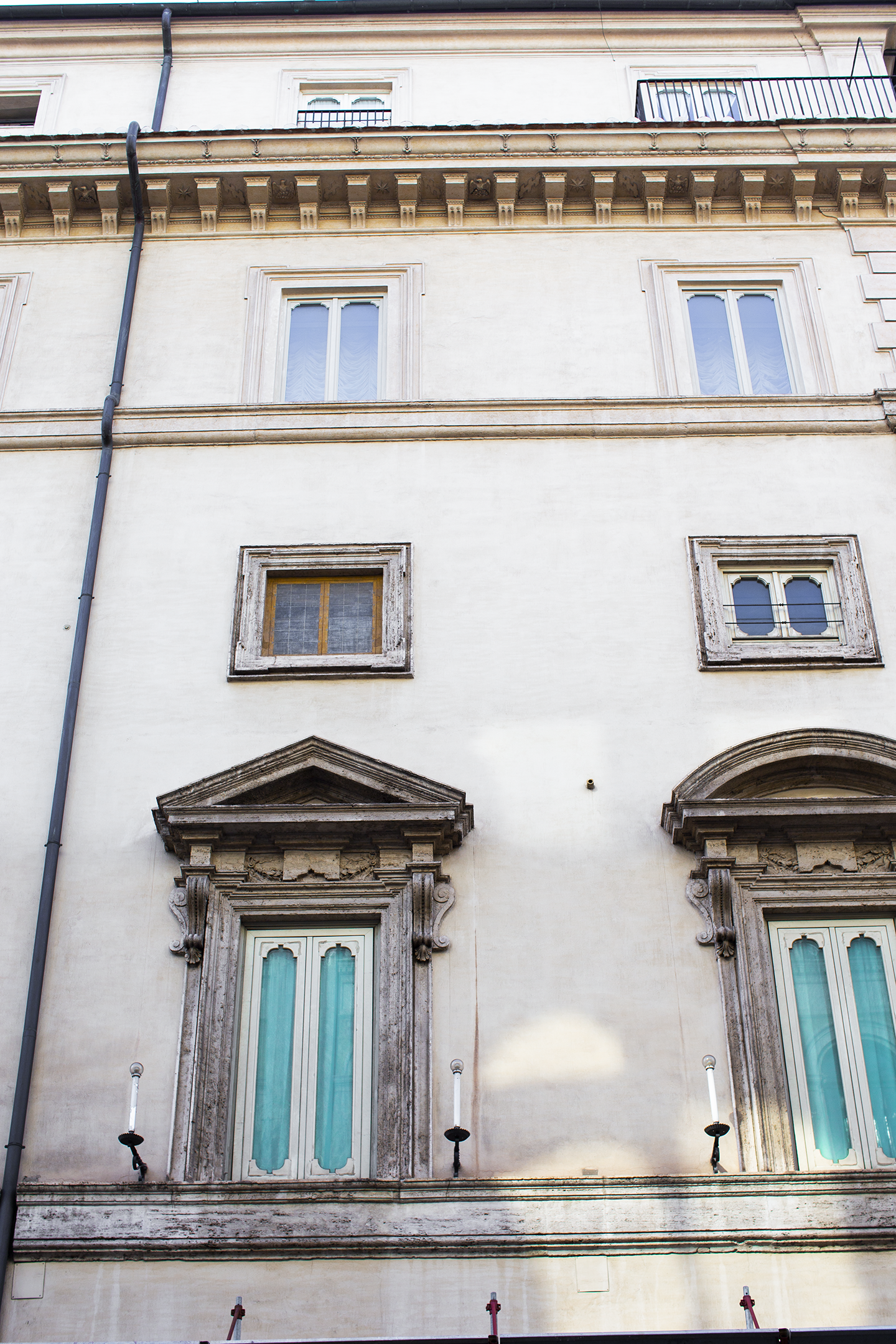 pretty blue windows in rome