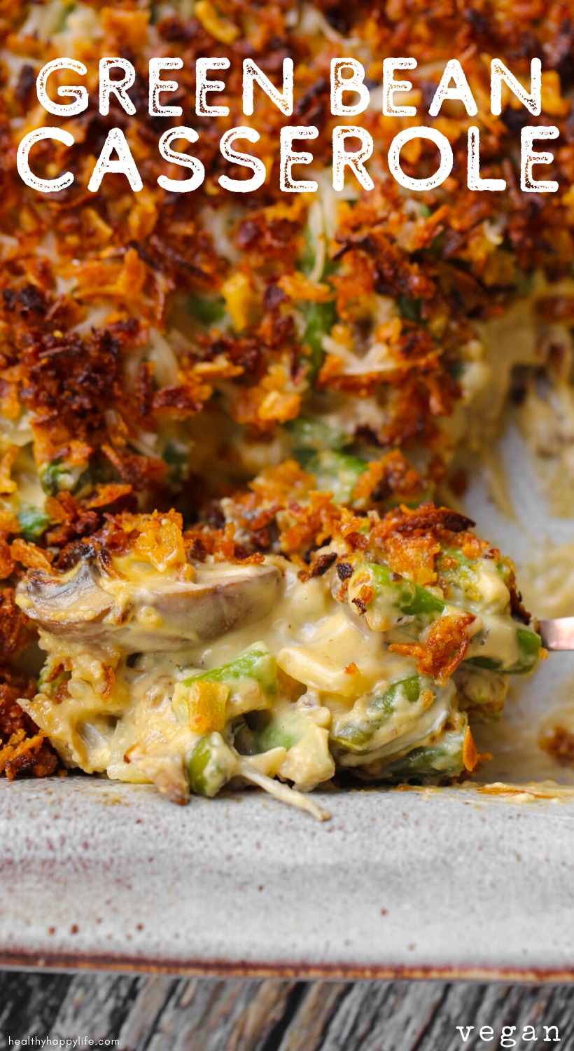 The Best Green Bean Casserole - HealthyHappyLife.com