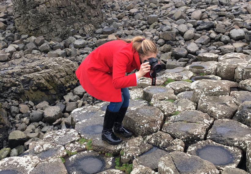 kathy taking a photo ireland