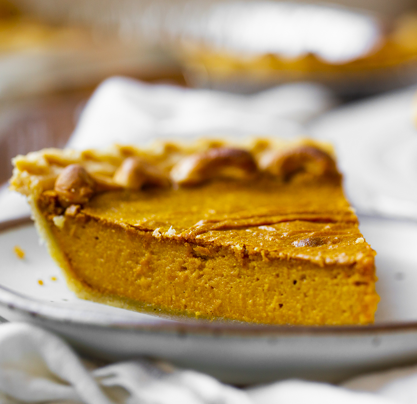 pumpkin pie slice for thanksgiving