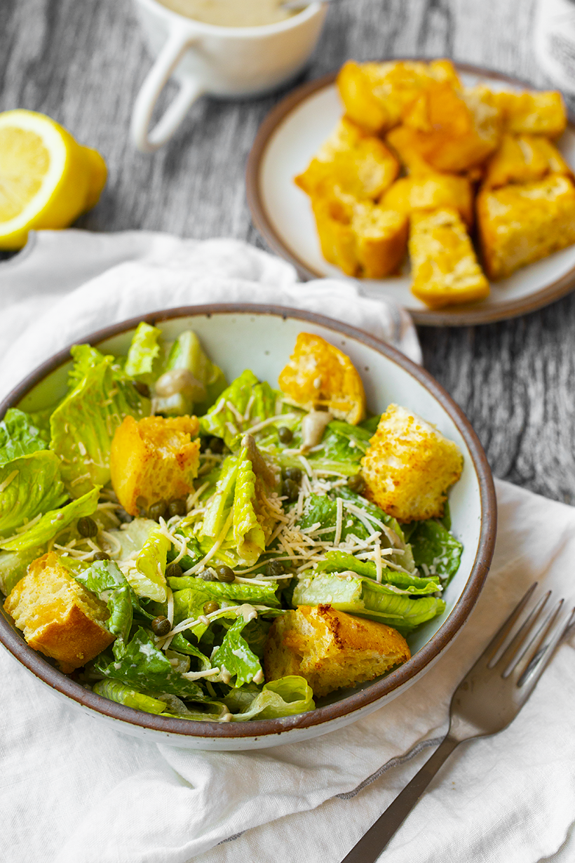 vegan caesar salad