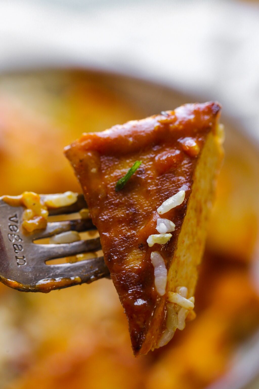 Vegan Red Curry Tofu with Rice - HealthyHappyLife.com