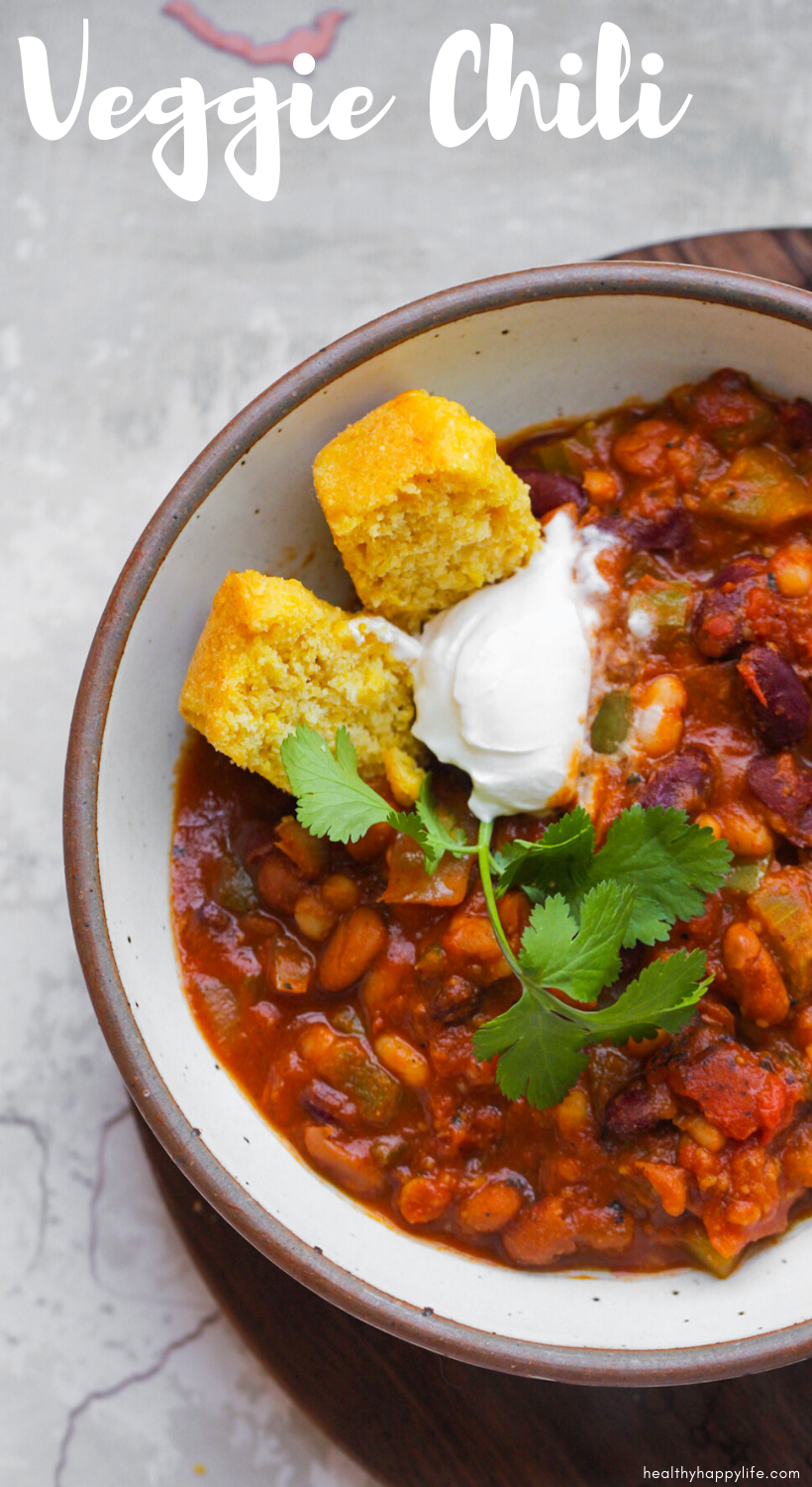 veggie chili close up