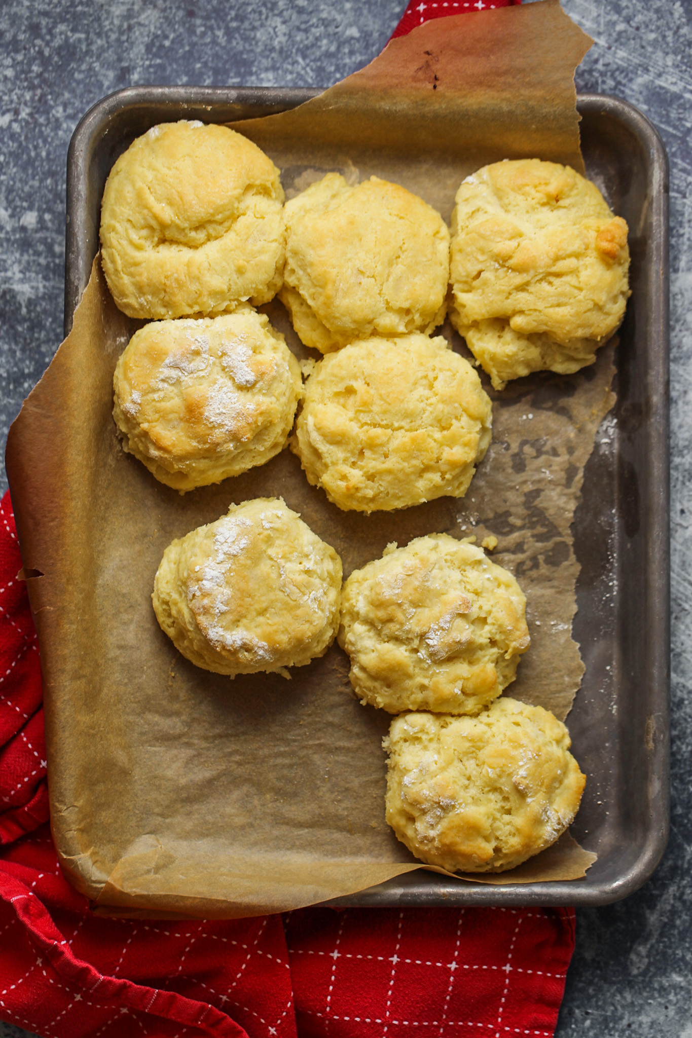 vegan buttermilk biscuits in pan