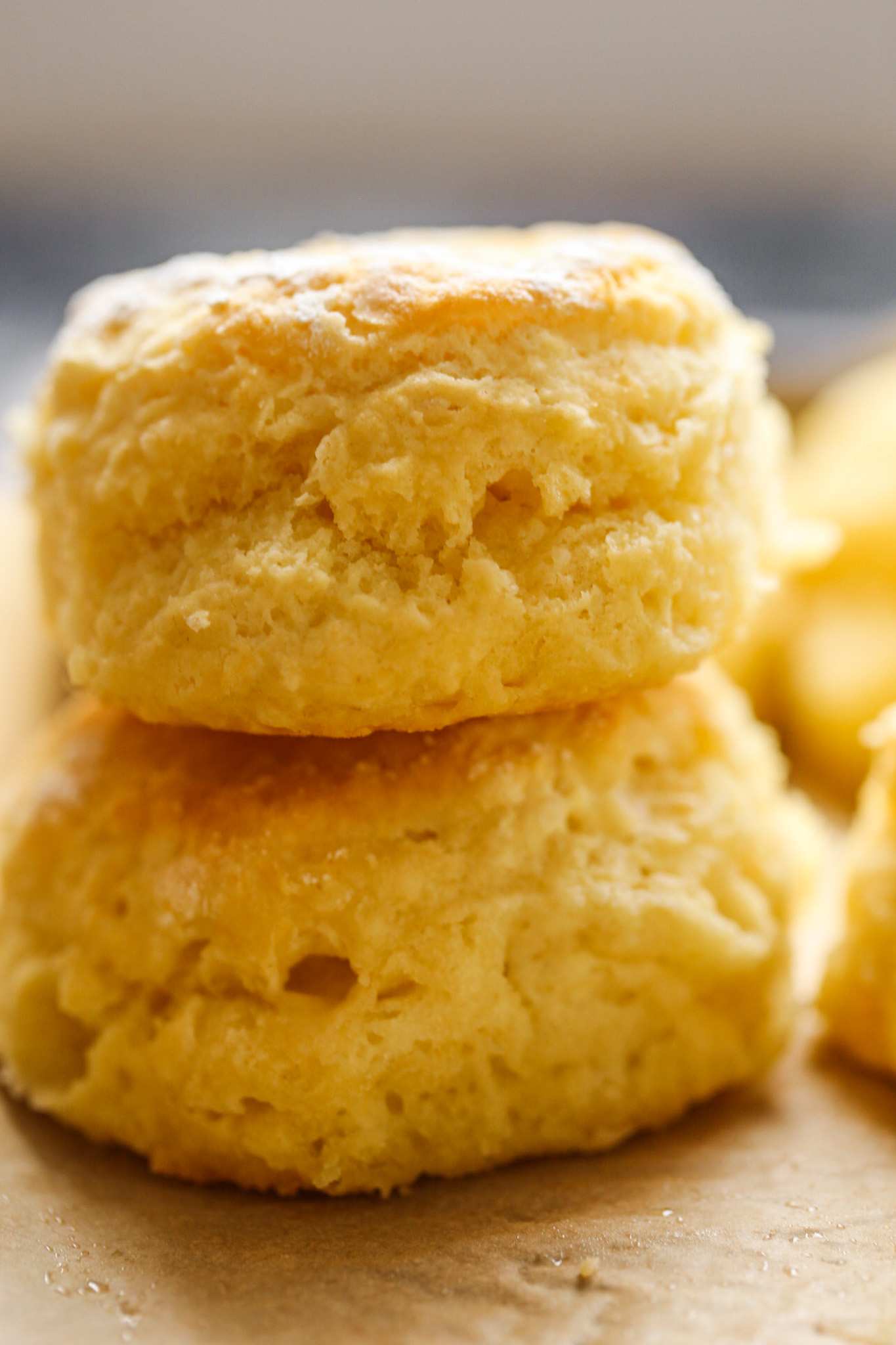 stacked buttermilk biscuits