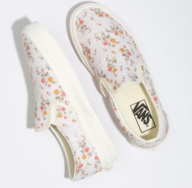 vans floral marshmallow shoes