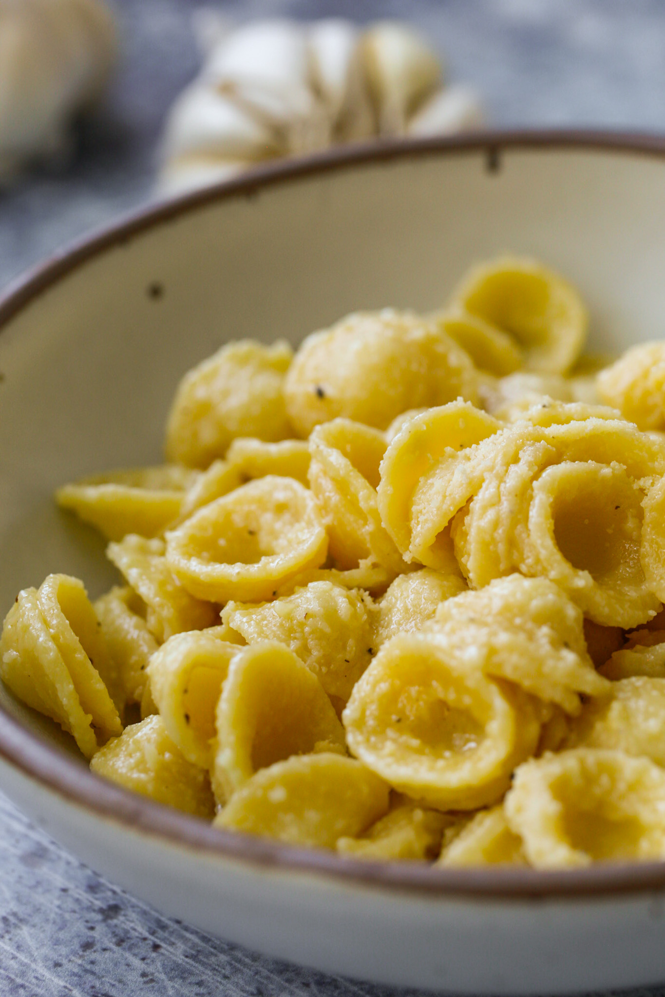 buttery golden Aglio e Olio Pasta