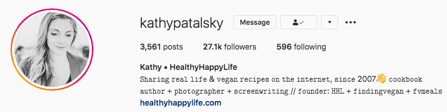 instagram profile