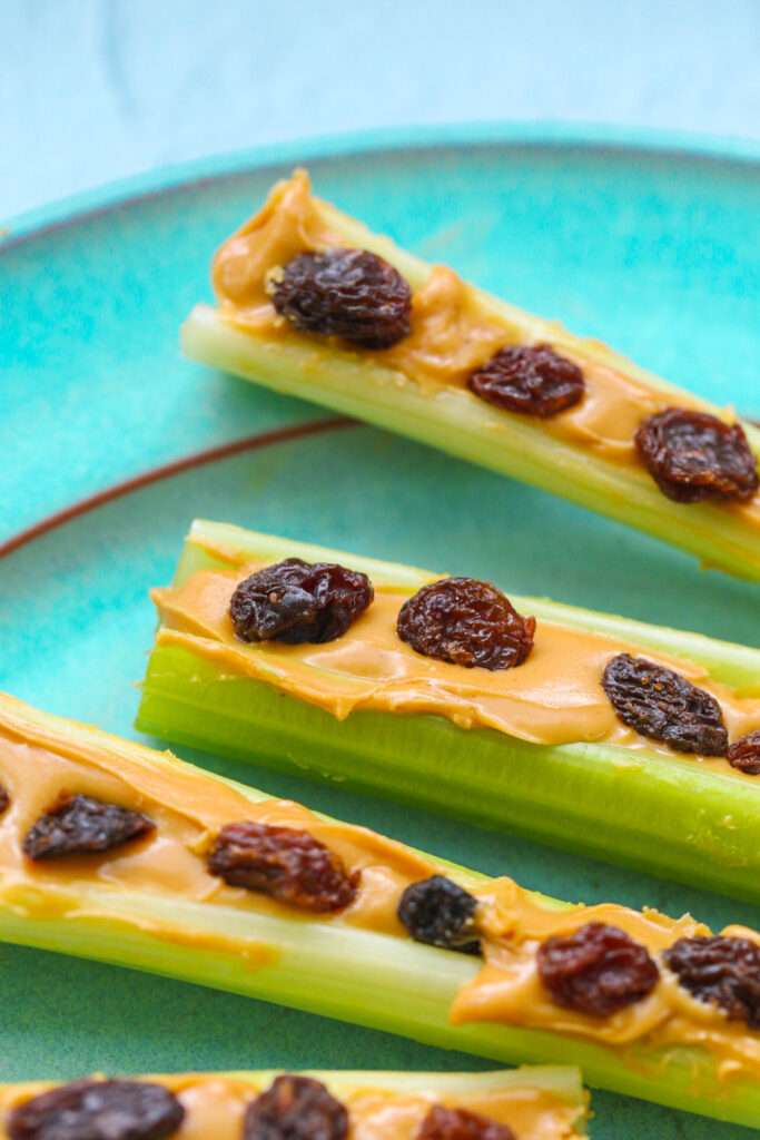 Ants on a Log + Variations - Easy Snack Recipe - HealthyHappyLife.com