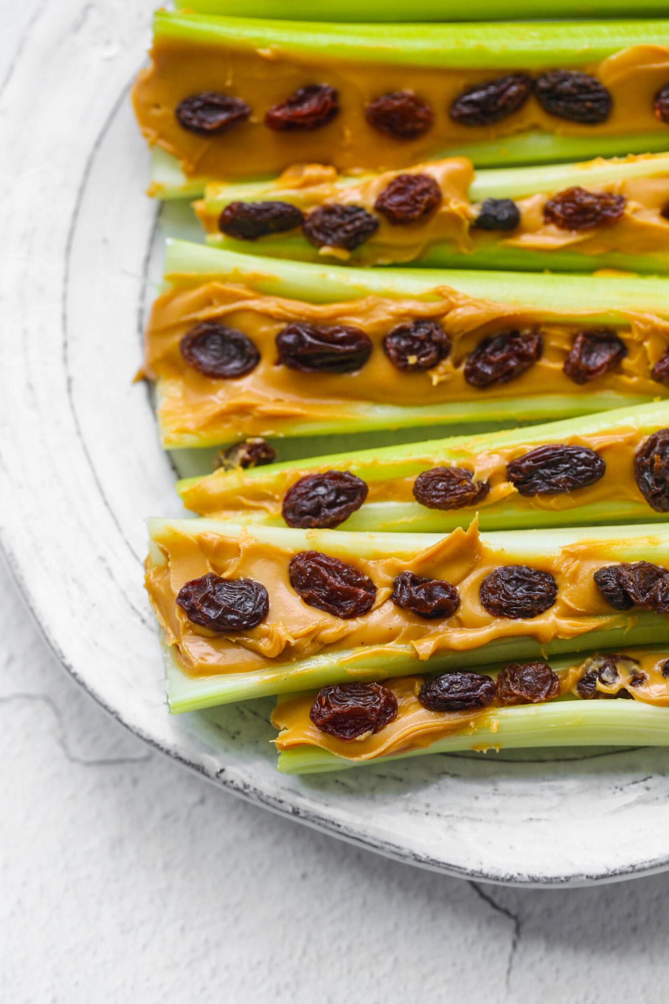 peanut butter on celery