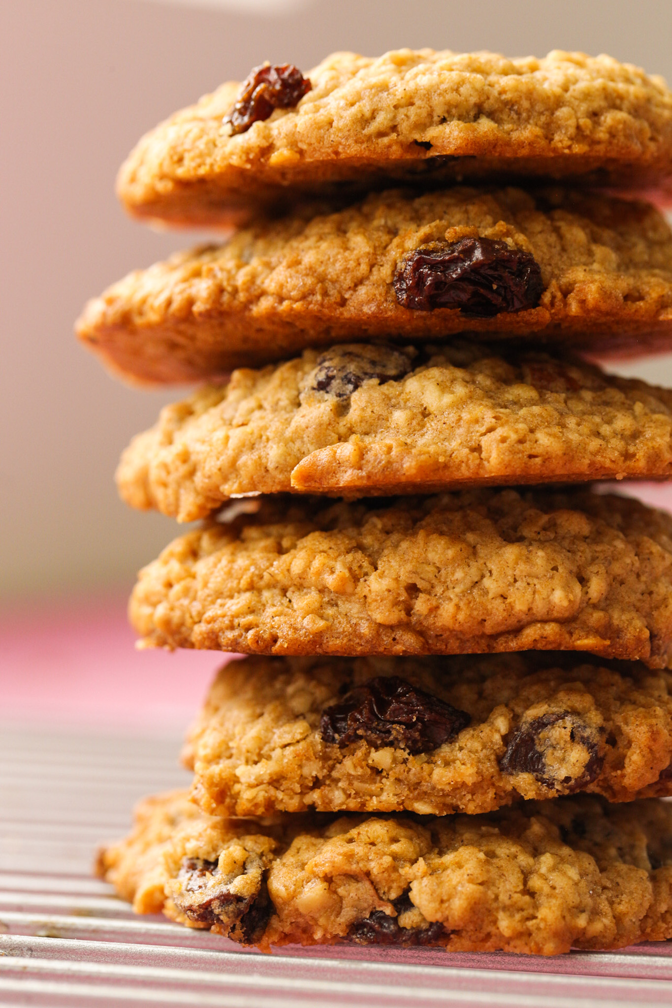 stack of oatmeal cookies