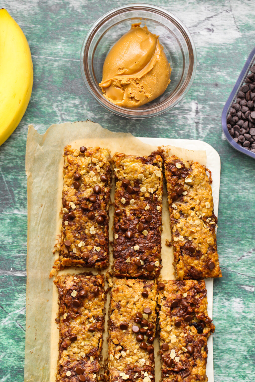 Peanut Butter Banana Flapjacks