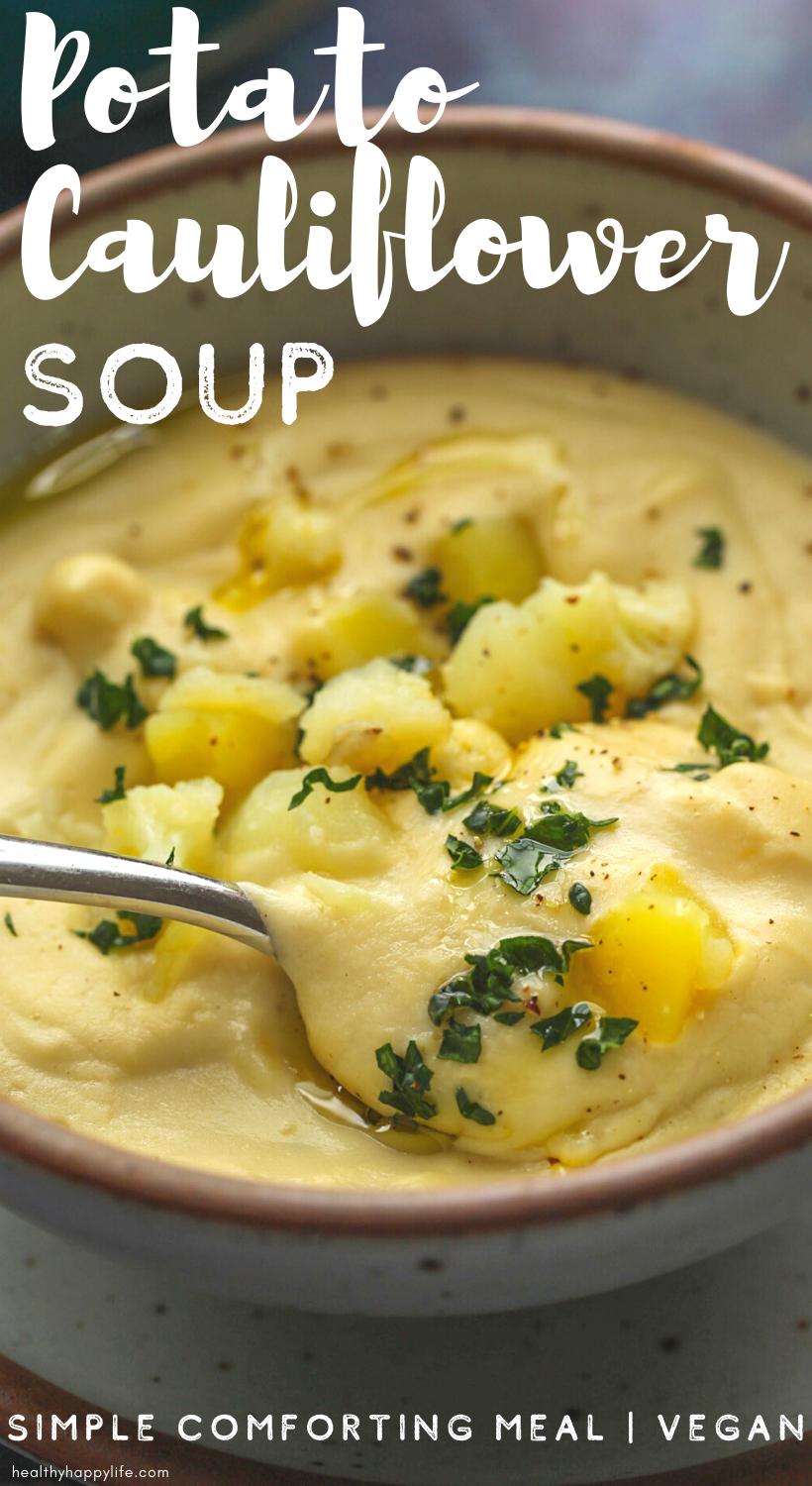 Soupe de pommes de terre au chou-fleur épinglée