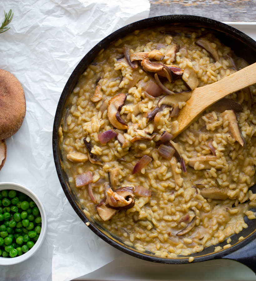 mushroom risotto skillet