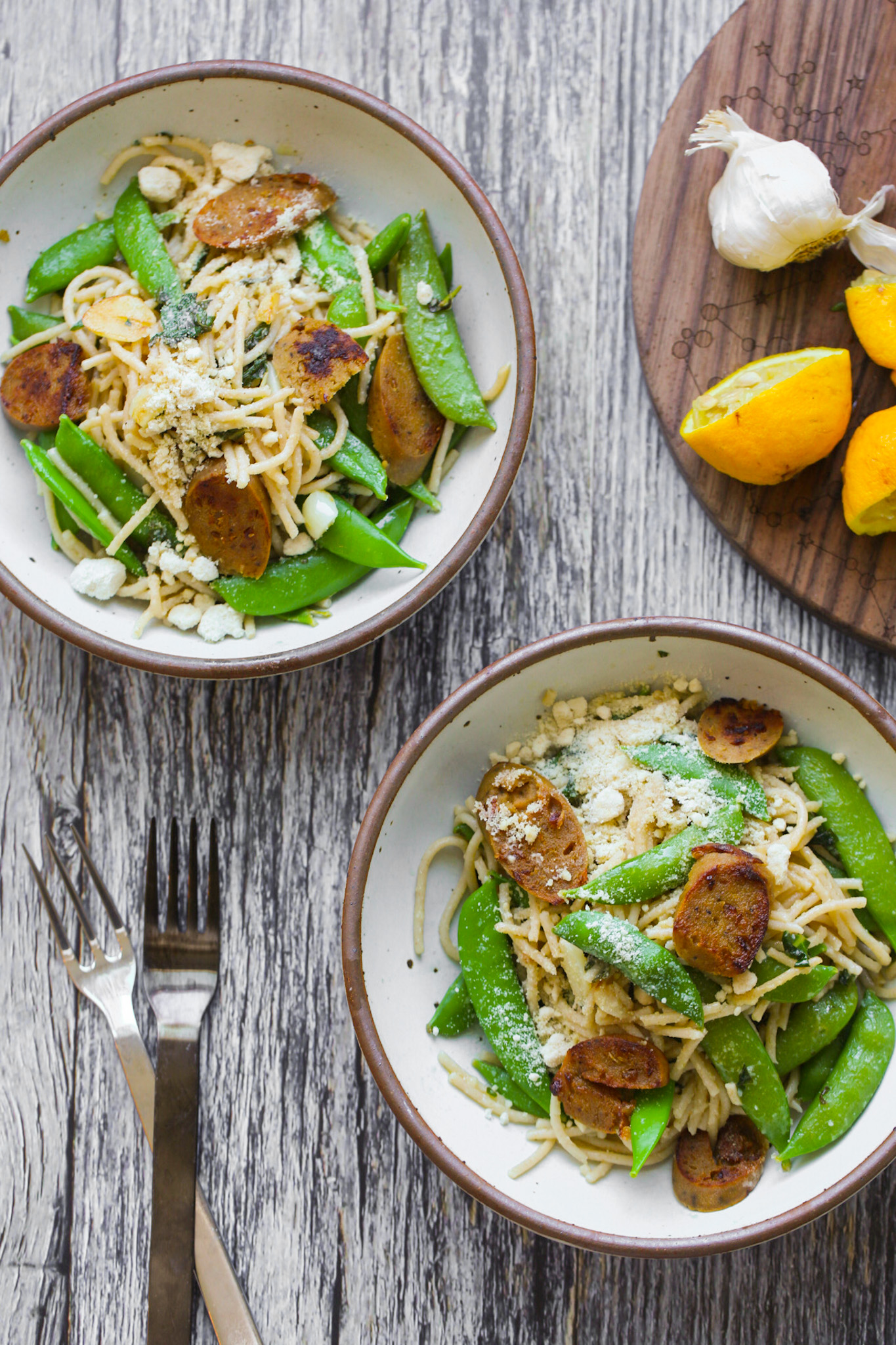 Lemon-Parmesan Garlicky Pasta