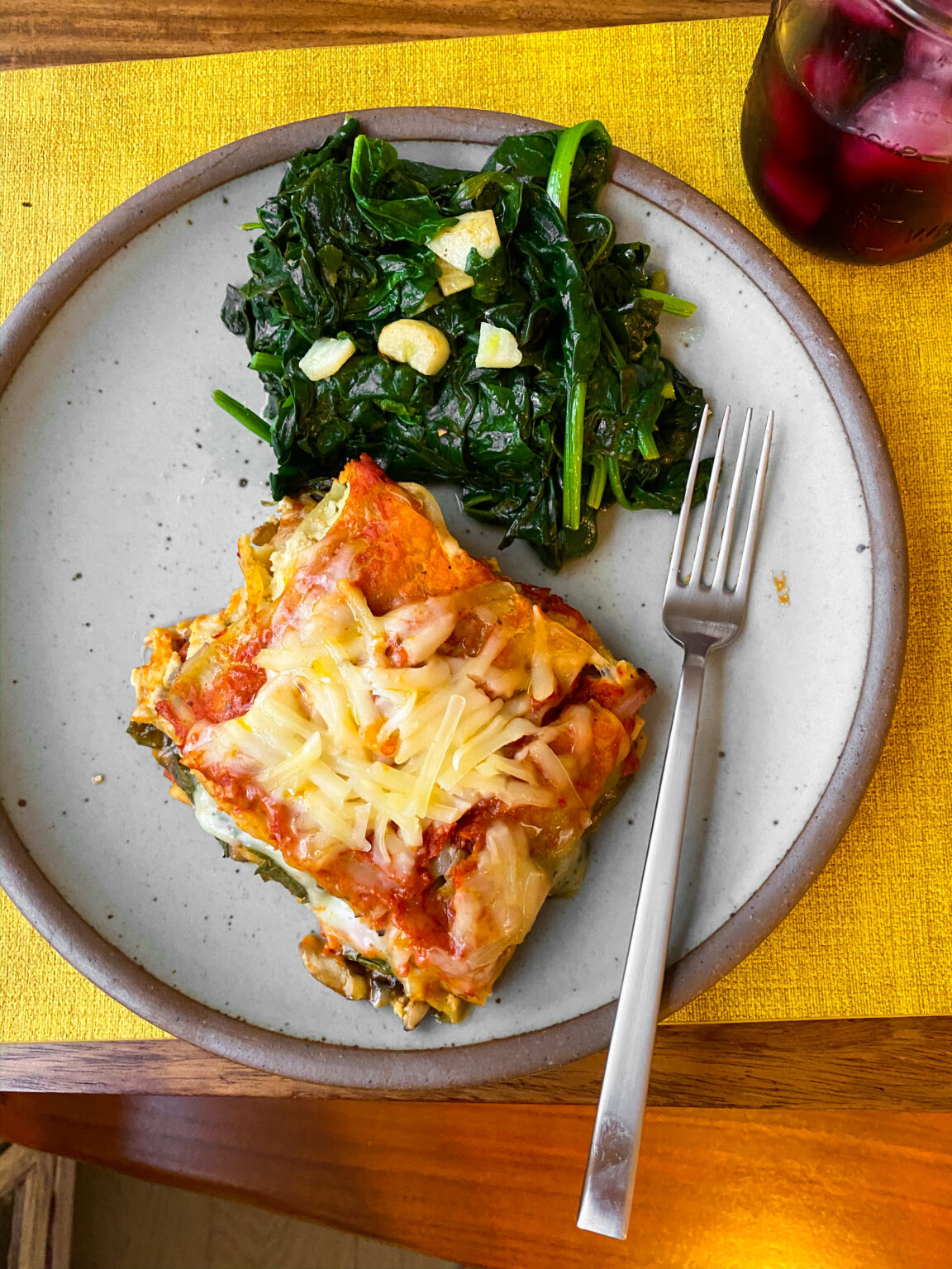 Spinach Mushroom Lasagna