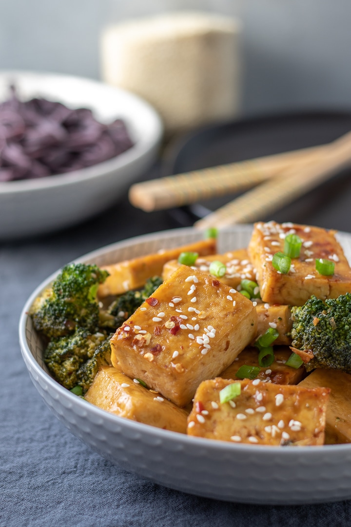 sticky sesame tofu