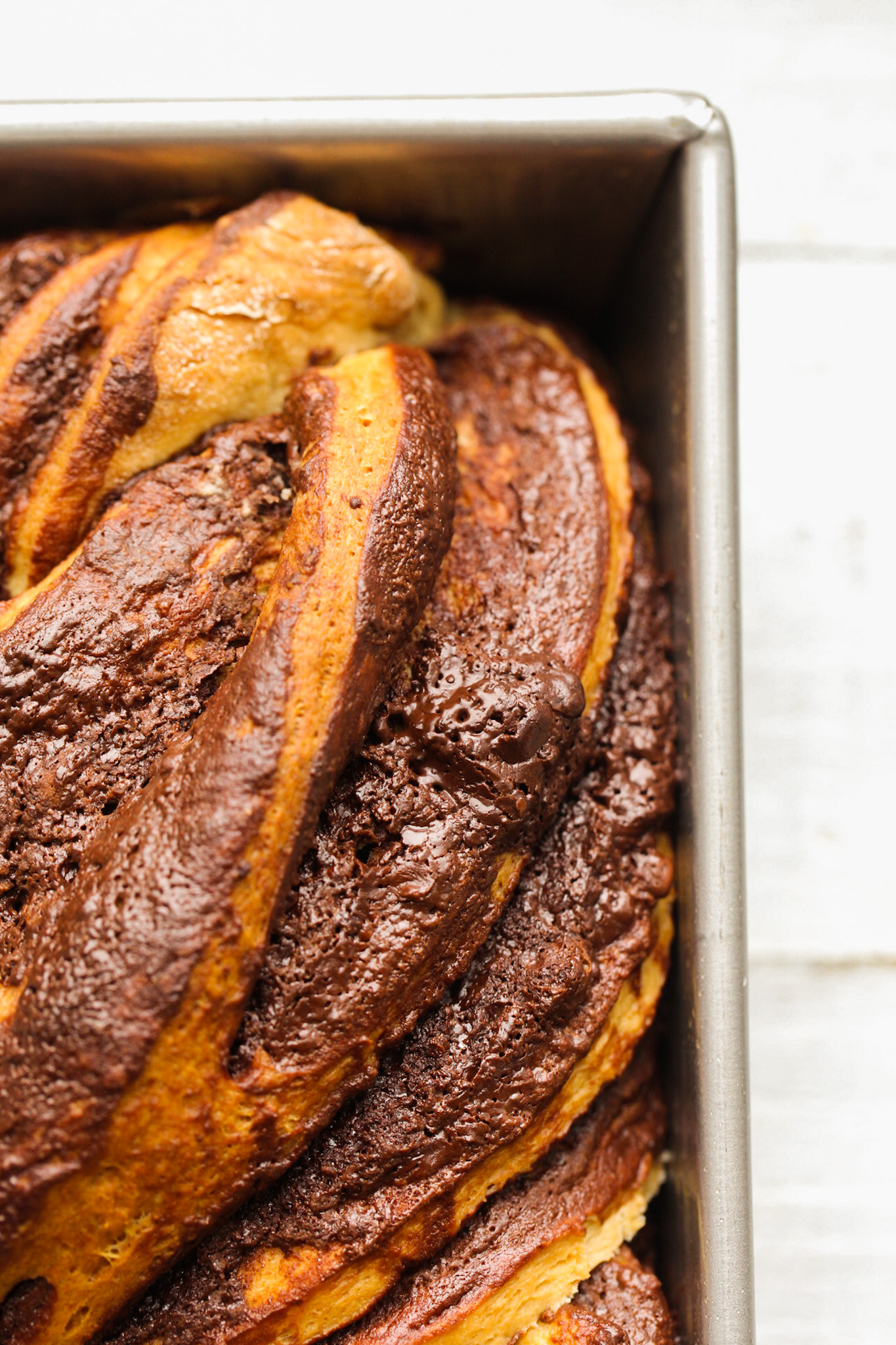 chocolate babka close up