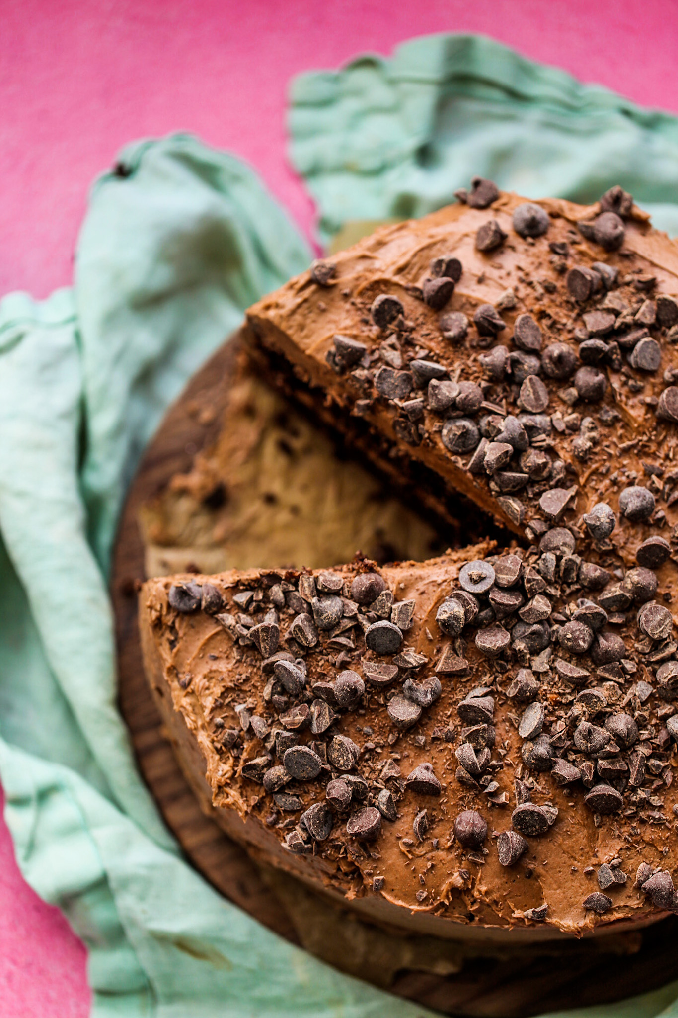 cake with slice missing