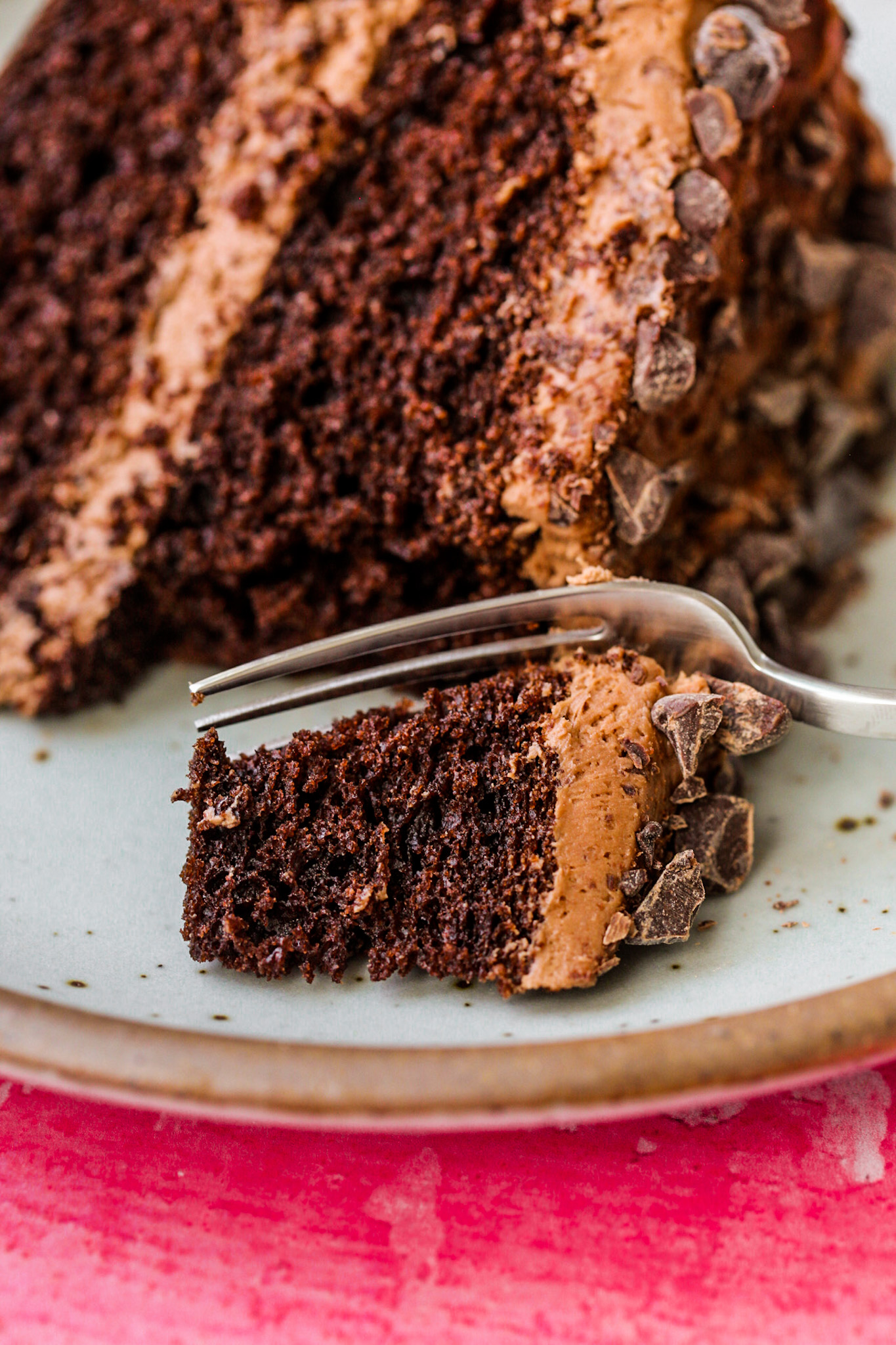 fork and cake